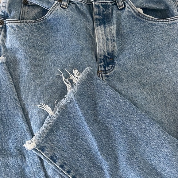 WRANGLER MENS BLUE DENIM JEANS sz 30 x 27 (read description) - Picture 15 of 15